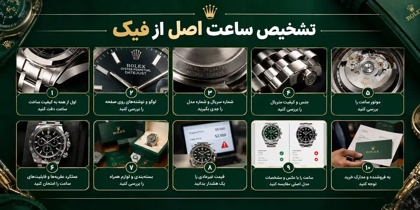 تشخیص ساعت اصل از فیک